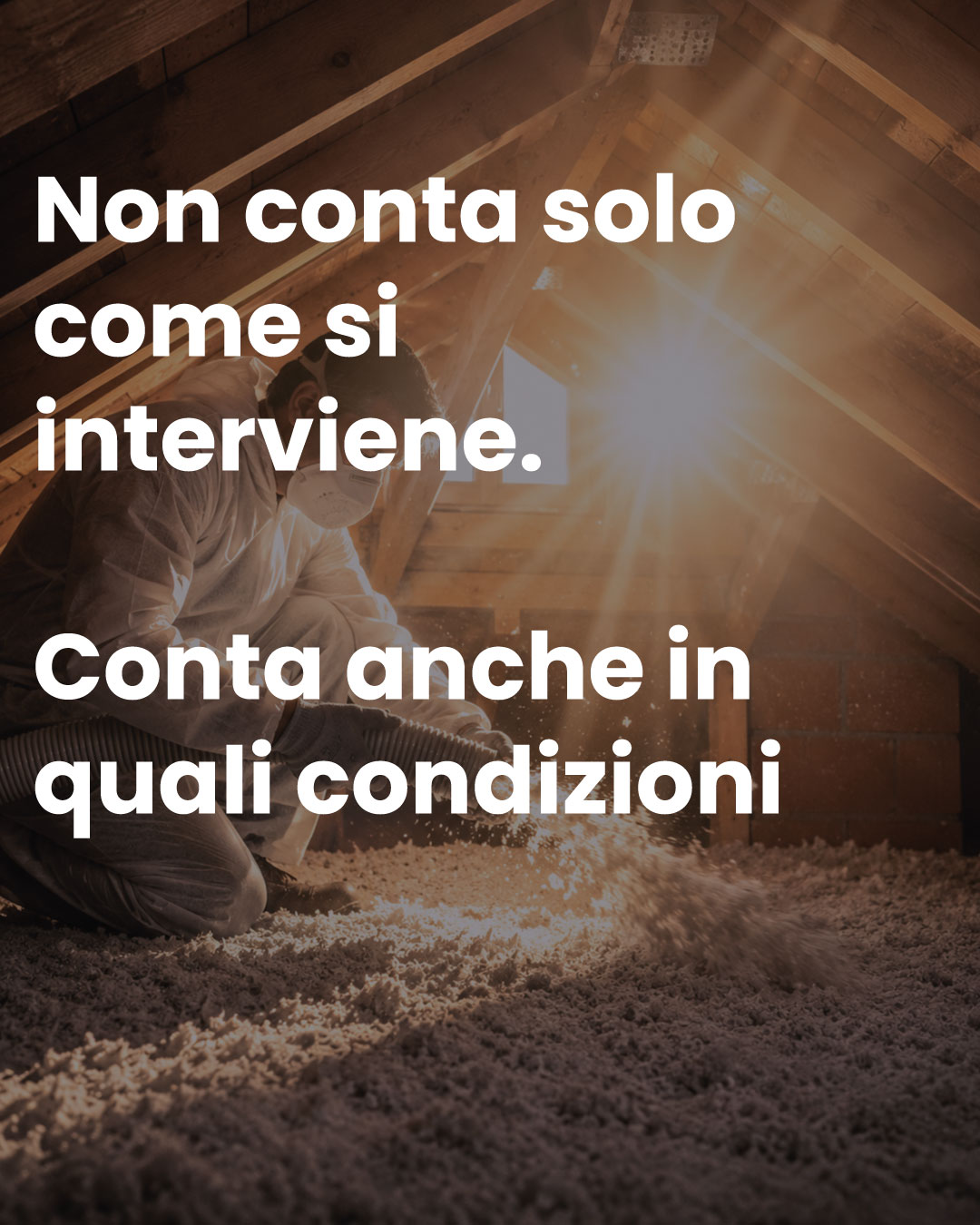 Isolamento in estate in cantiere edilizio